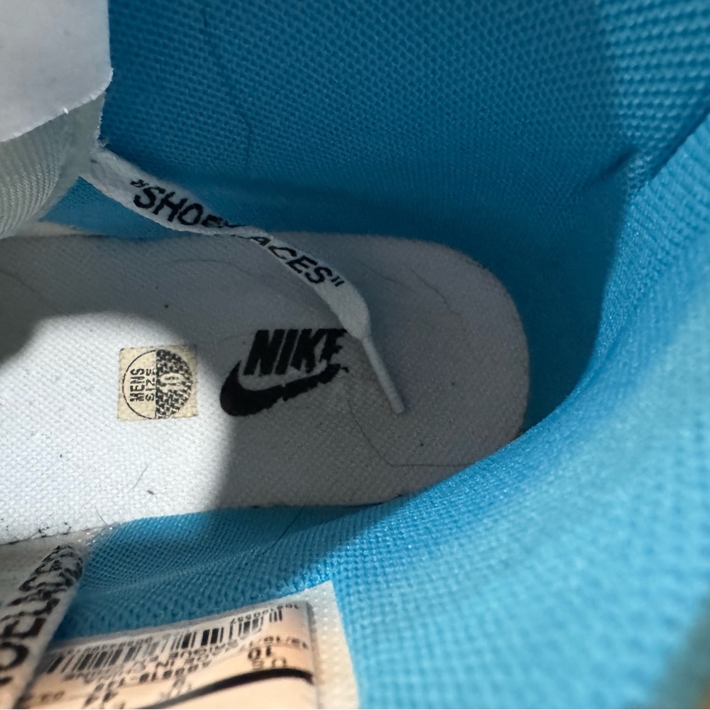 Nike Men’s Jordan 1 Off White Blue and White Sneakers - Picture 13 of 16